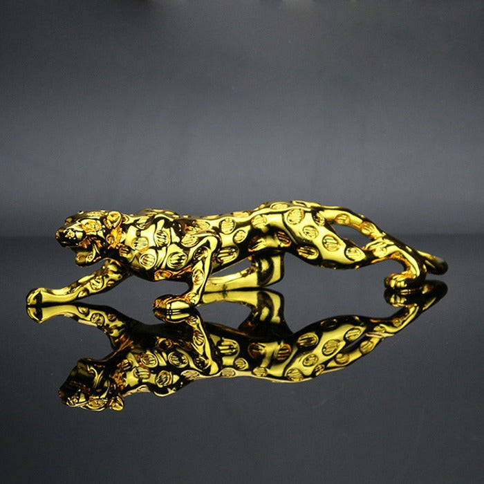 1pc Money Leopard Figurine Auto Interior Dashboard Accessories Resin Crafts Home Decor Cool Automobiles Gift Car Ornaments