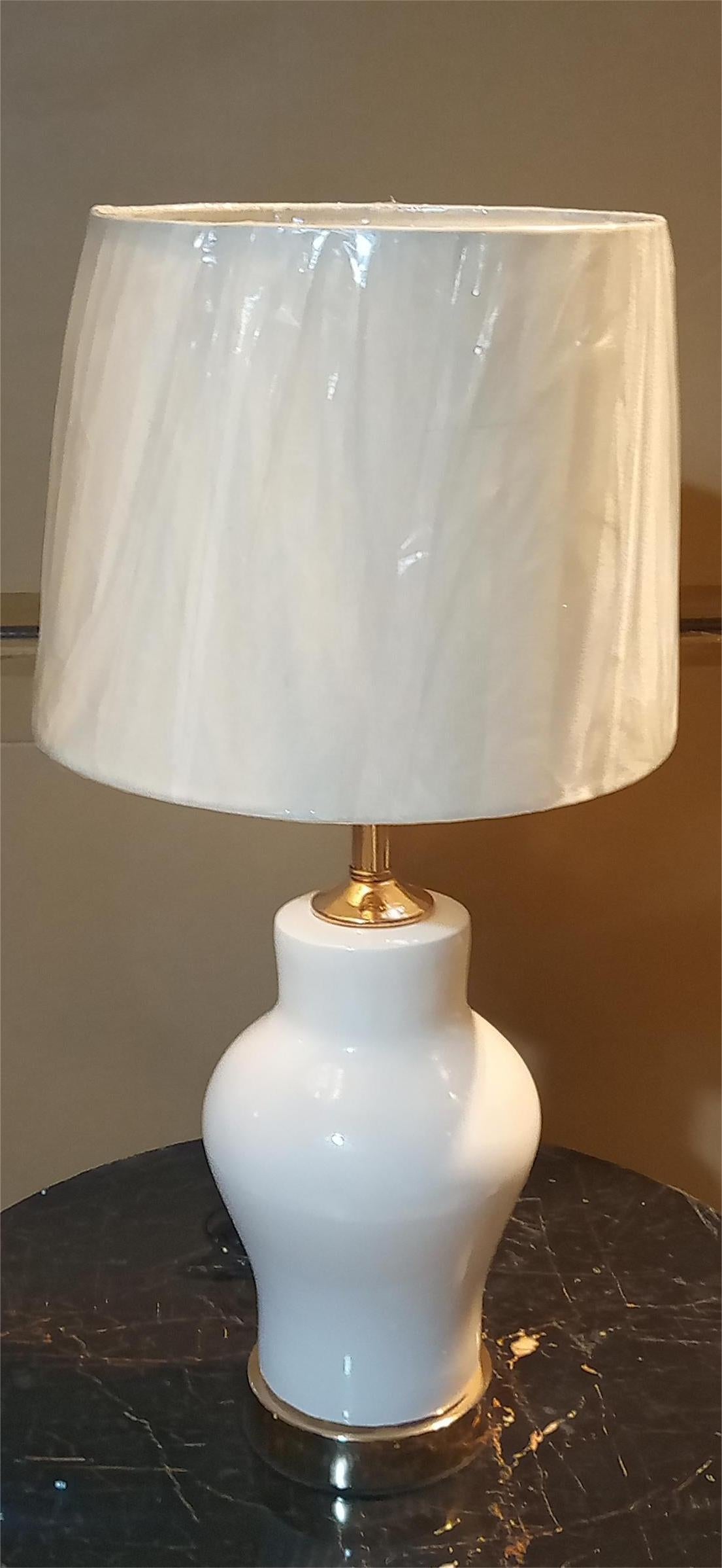 Premium Handmade Ceramic Table Lamp – Modern Decorative Lighting for Living Room, Bedroom, Office – High-Quality Glazed Finish