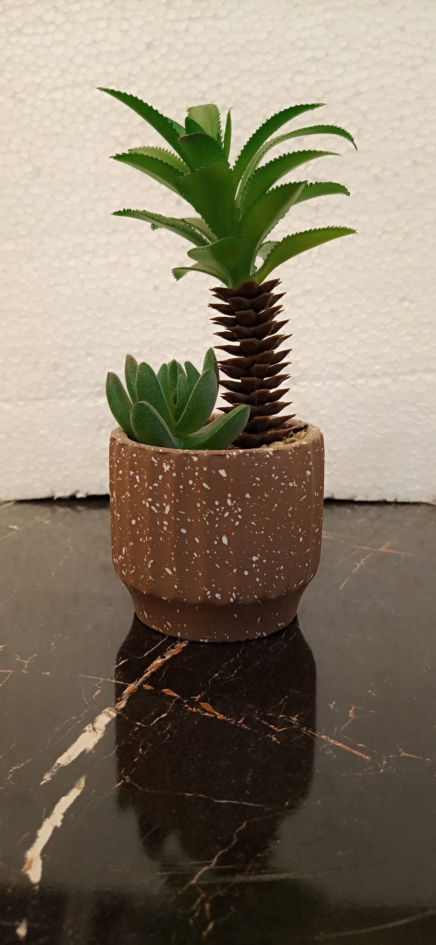 Realistic Rubber Cactus Plant in Ceramic Pot for Home & Office Decor