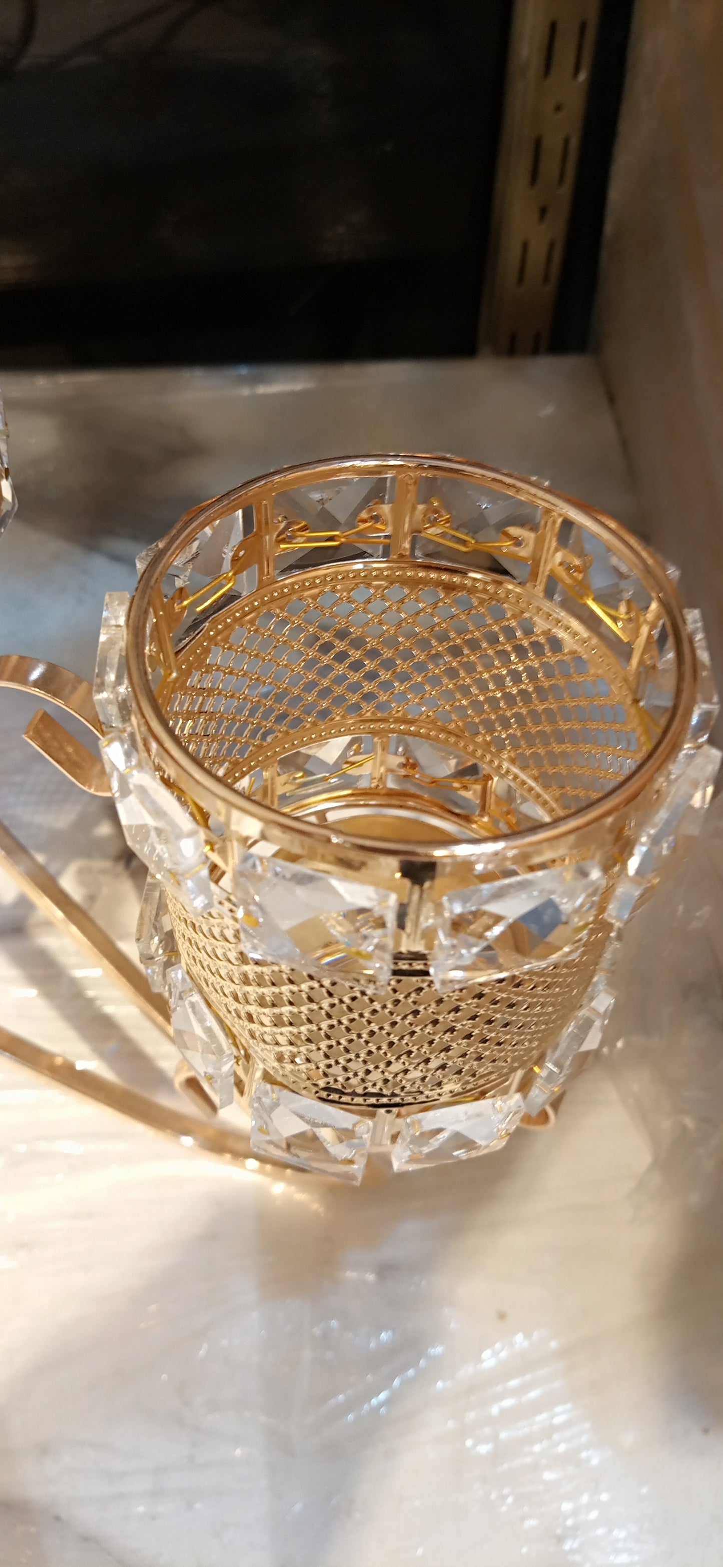 Elegant 3-Piece Metal Candle Stand with Fixed Candle Holders, 15 Inches Height, 16 Inches Length