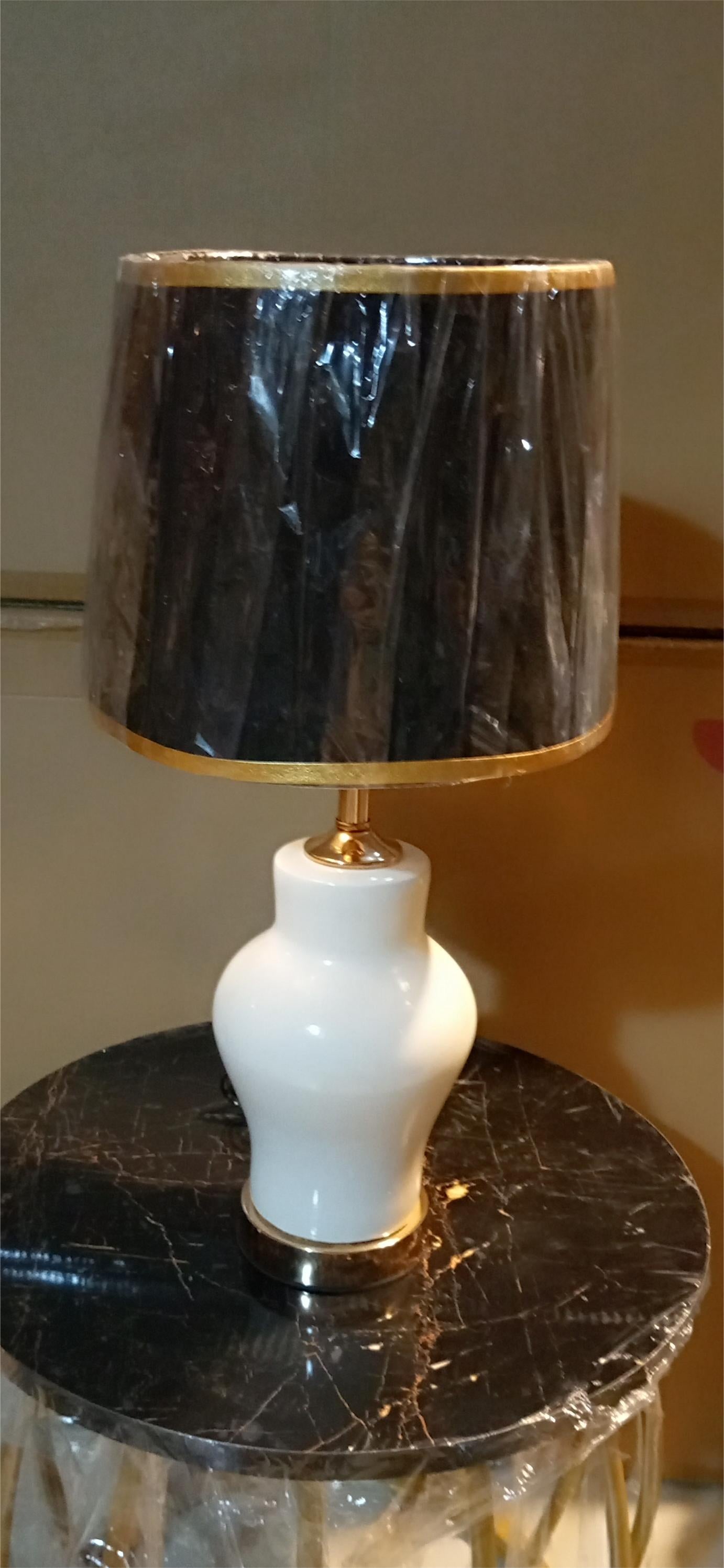 Premium Handmade Ceramic Table Lamp – Modern Decorative Lighting for Living Room, Bedroom, Office – High-Quality Glazed Finish