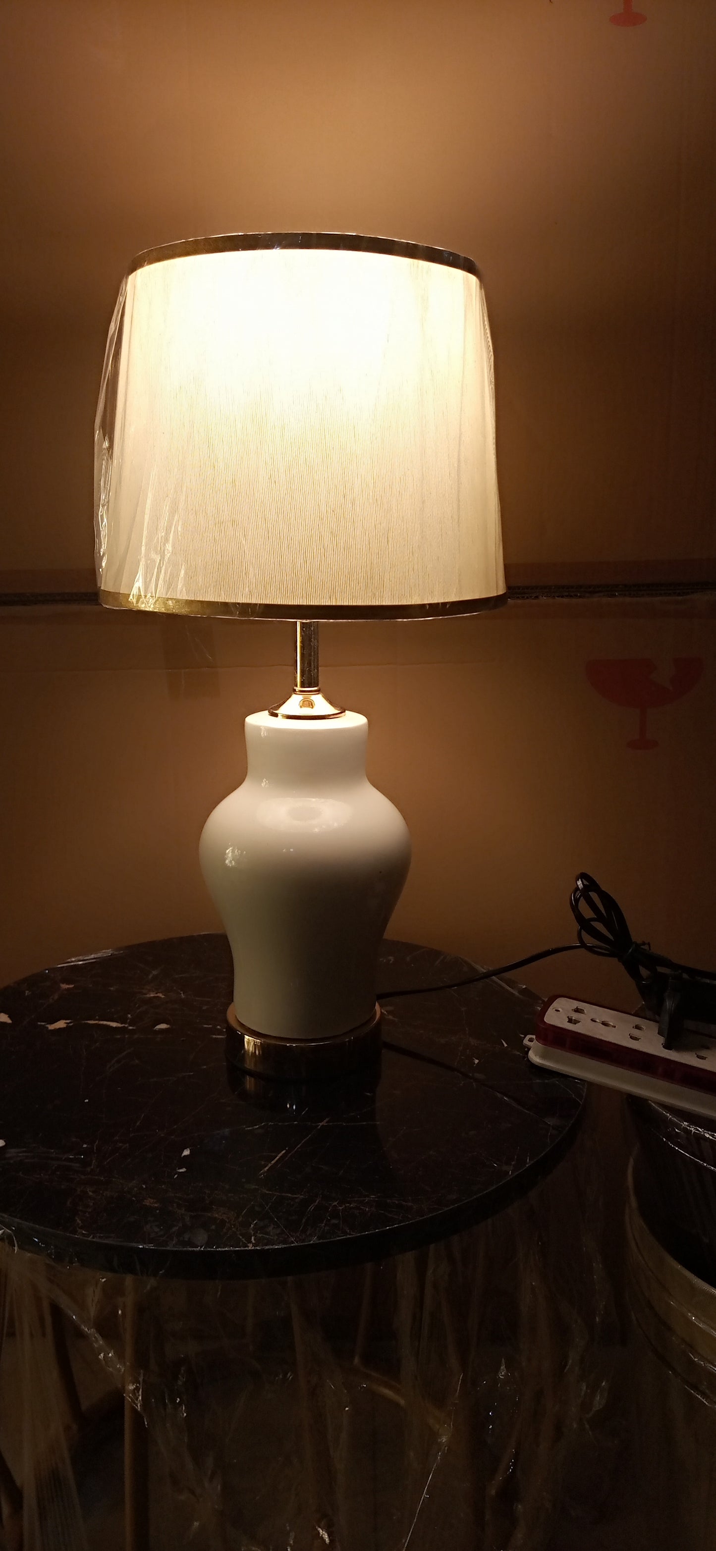 Premium Handmade Ceramic Table Lamp – Modern Decorative Lighting for Living Room, Bedroom, Office – High-Quality Glazed Finish