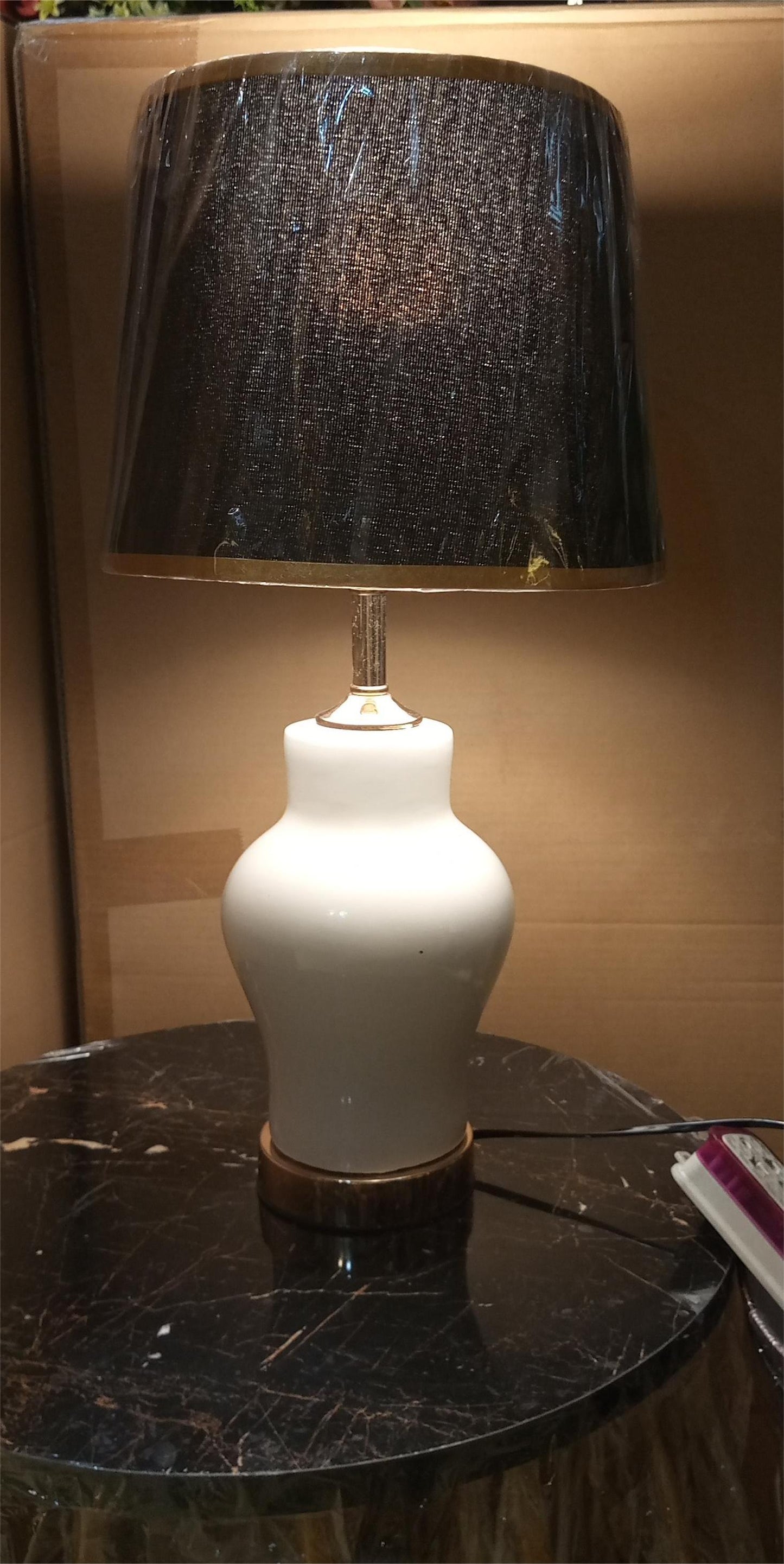 Premium Handmade Ceramic Table Lamp – Modern Decorative Lighting for Living Room, Bedroom, Office – High-Quality Glazed Finish
