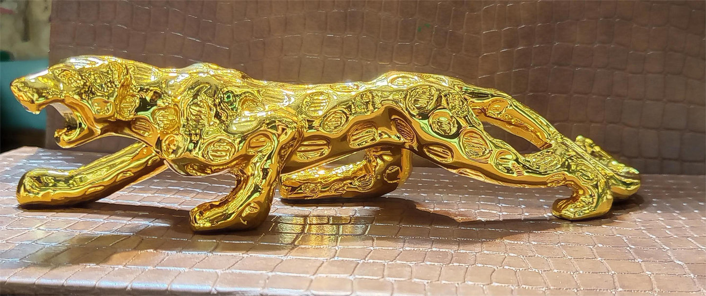 1pc Money Leopard Figurine Auto Interior Dashboard Accessories Resin Crafts Home Decor Cool Automobiles Gift Car Ornaments