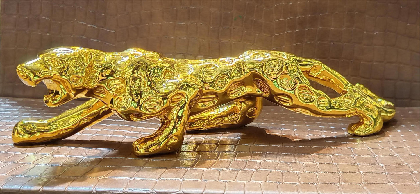 1pc Money Leopard Figurine Auto Interior Dashboard Accessories Resin Crafts Home Decor Cool Automobiles Gift Car Ornaments
