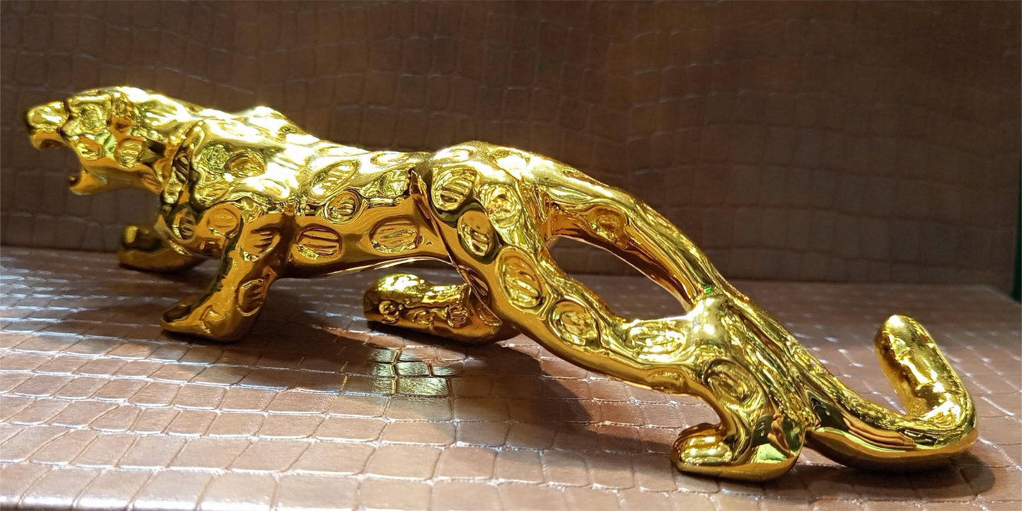 1pc Money Leopard Figurine Auto Interior Dashboard Accessories Resin Crafts Home Decor Cool Automobiles Gift Car Ornaments