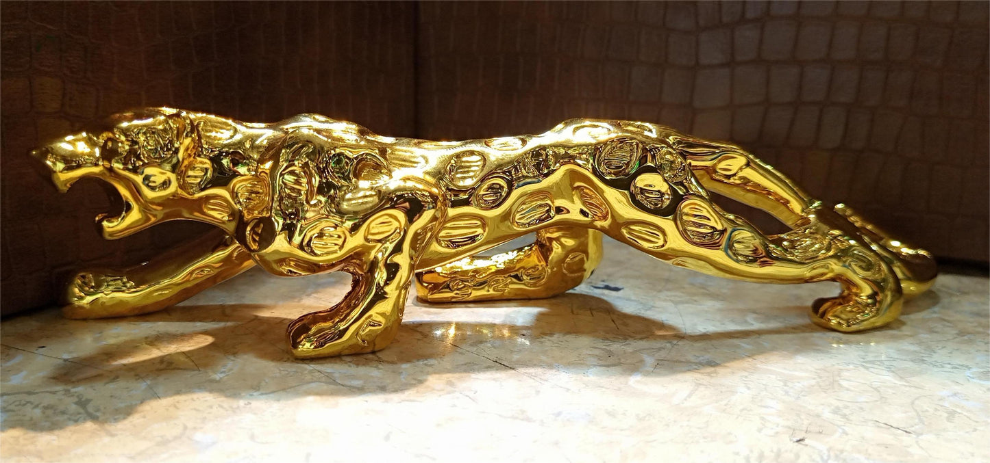 1pc Money Leopard Figurine Auto Interior Dashboard Accessories Resin Crafts Home Decor Cool Automobiles Gift Car Ornaments