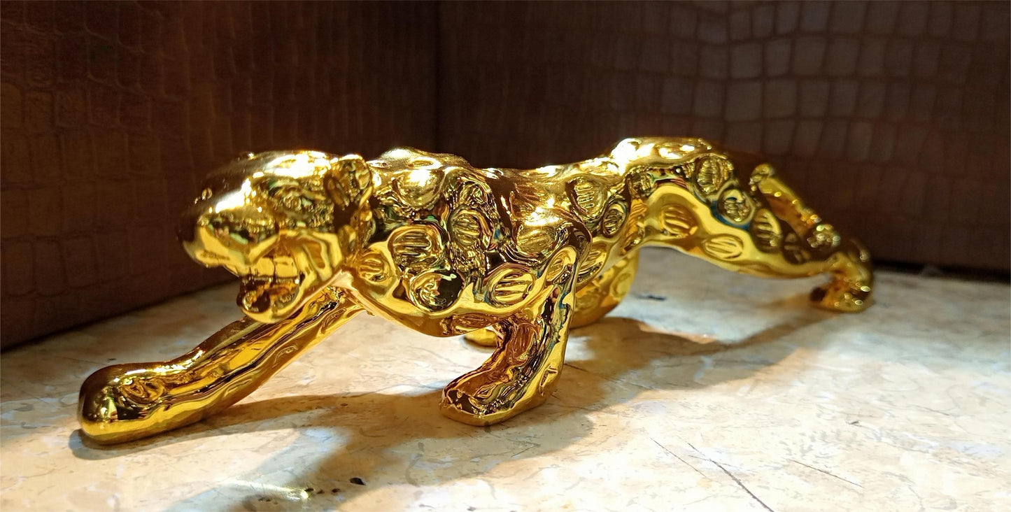 1pc Money Leopard Figurine Auto Interior Dashboard Accessories Resin Crafts Home Decor Cool Automobiles Gift Car Ornaments