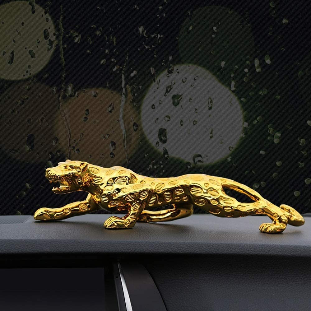 1pc Money Leopard Figurine Auto Interior Dashboard Accessories Resin Crafts Home Decor Cool Automobiles Gift Car Ornaments