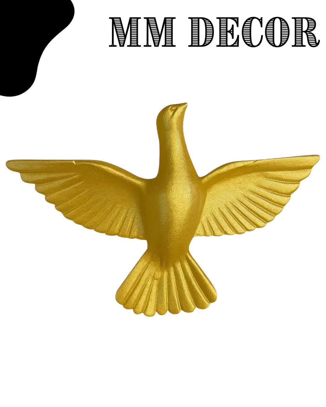 Golden Bird Wall Decor Set – 6 Pcs Elegant Resin Flying Birds | Luxury Wall Art for Living Room, Bedroom & Office | 12x7 Inch