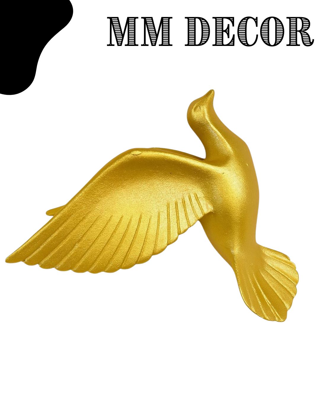 Golden Bird Wall Decor Set – 6 Pcs Elegant Resin Flying Birds | Luxury Wall Art for Living Room, Bedroom & Office | 12x7 Inch