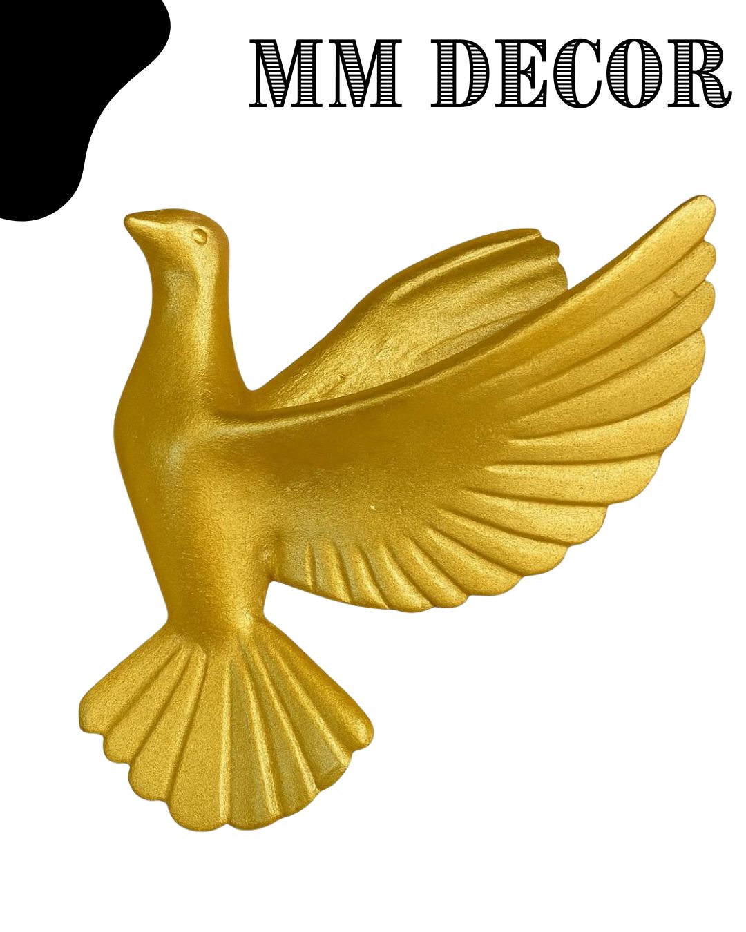 Golden Bird Wall Decor Set – 6 Pcs Elegant Resin Flying Birds | Luxury Wall Art for Living Room, Bedroom & Office | 12x7 Inch