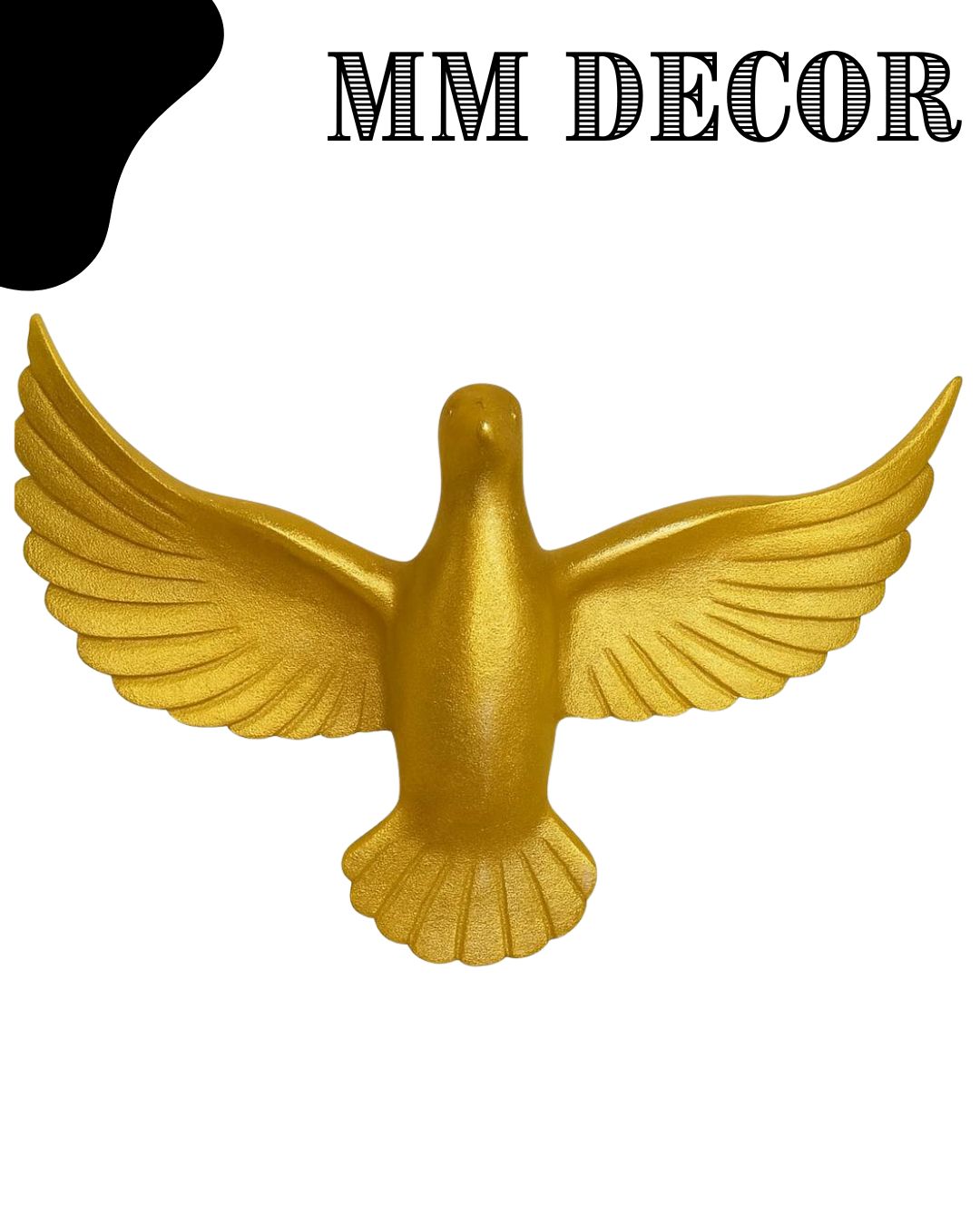 Golden Bird Wall Decor Set – 6 Pcs Elegant Resin Flying Birds | Luxury Wall Art for Living Room, Bedroom & Office | 12x7 Inch