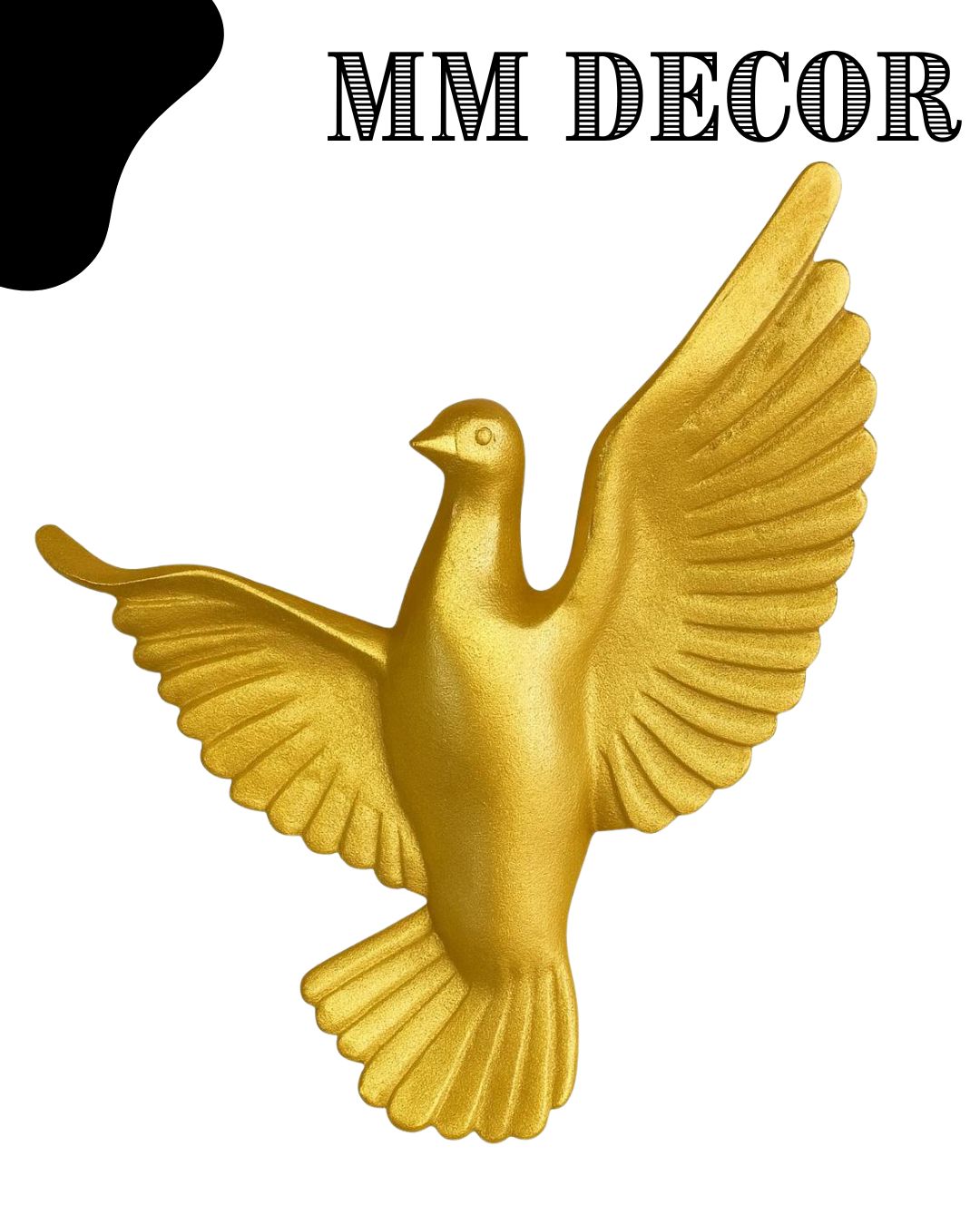 Golden Bird Wall Decor Set – 6 Pcs Elegant Resin Flying Birds | Luxury Wall Art for Living Room, Bedroom & Office | 12x7 Inch