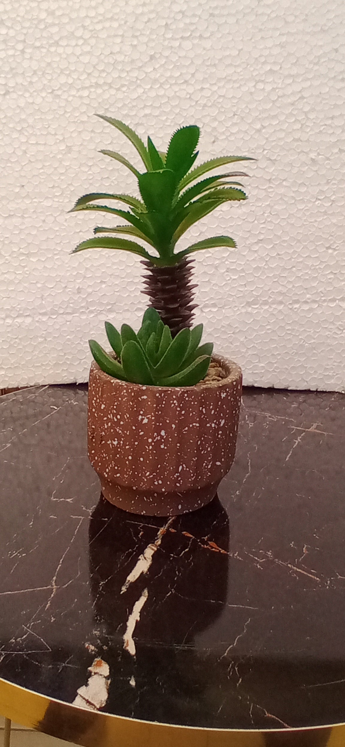Realistic Rubber Cactus Plant in Ceramic Pot for Home & Office Decor