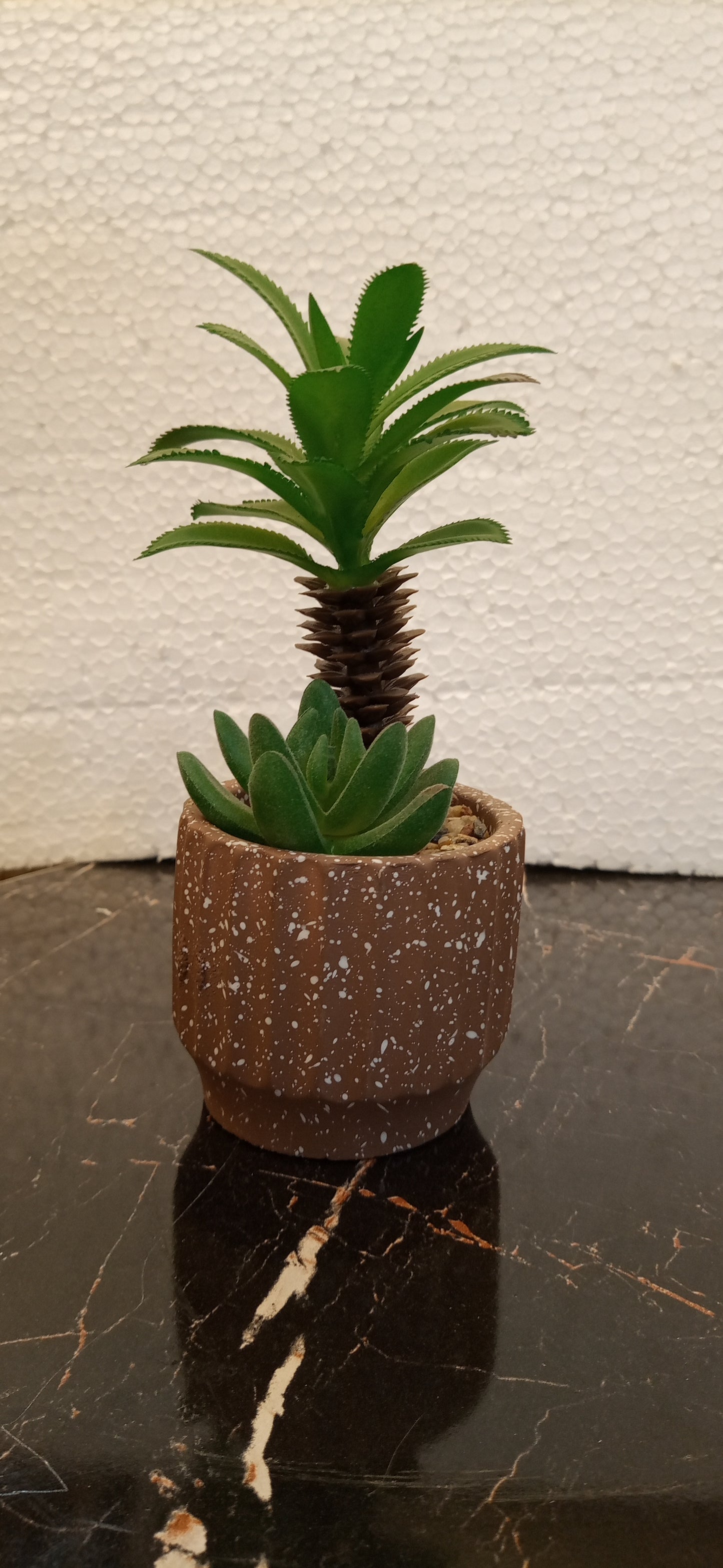Realistic Rubber Cactus Plant in Ceramic Pot for Home & Office Decor