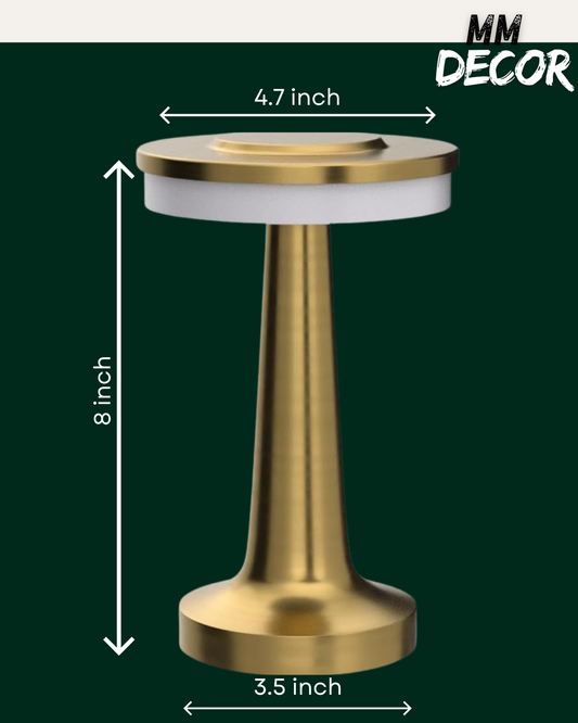 Cordless Table Lamp, Portable LED Desk Lamp, Table Sensor Control Beside Lamps, Kids Night Light with Stepless Dimming & Charging Completed Tip Light & 3 Colors Changing